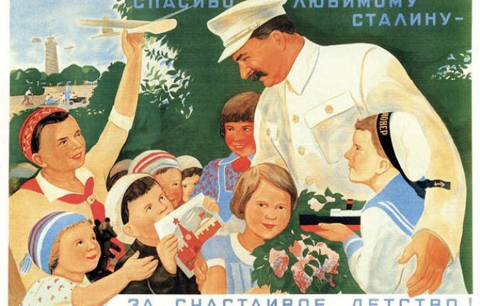 Soviet-CCCP-USSR-Children-Thank-you-beloved-Stalin-Classic-Wall-Stickers-Canvas-Painting-Vintage-Poster-Home